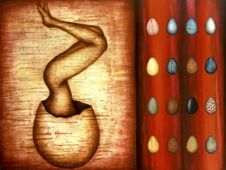 Snake's Egg. 1998, oil on canvas, 59 x 78 in. Humberto Castro