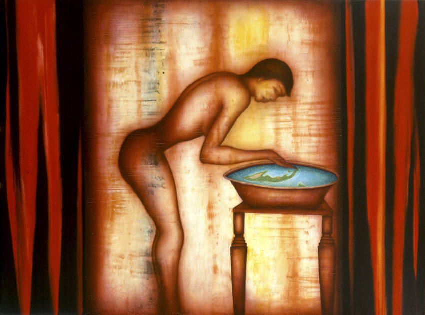 Hallucination. 1998, Oil on canvas, 59 X 78 In. Humberto Castro