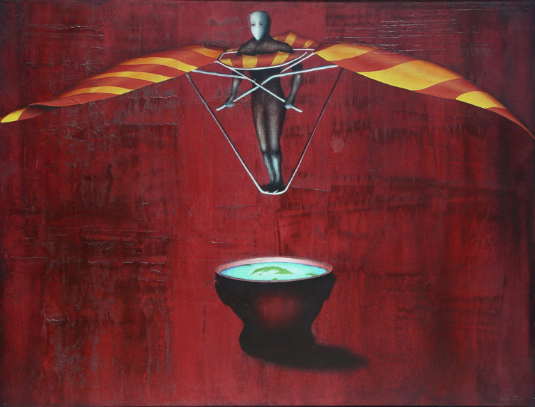 Vuelo Nocturno. 1999, oil on canvas, 42 x 55 in. Humberto Castro