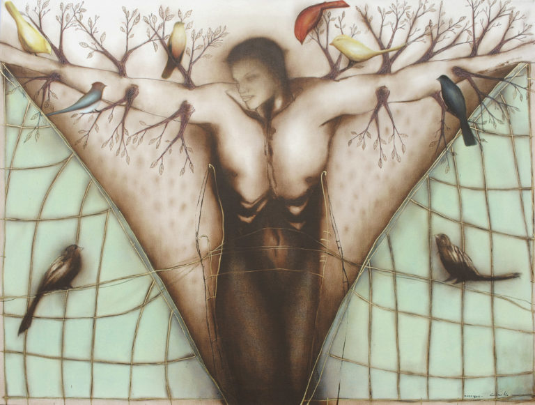 Inside, Outside. 2010, oil on canvas, 44 x 58 in. Humberto Castro