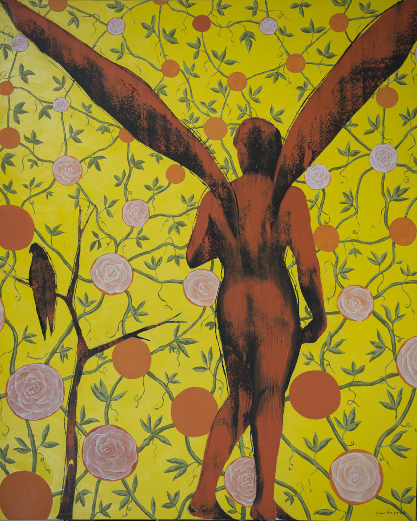 The Yellow Garden # II. 2019, oil on canvas, 54 x 68 in. Humberto Castro